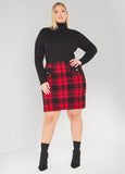 Plaid Panel Bodycon Sweater Dress