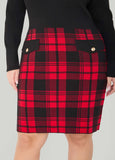 Plaid Panel Bodycon Sweater Dress