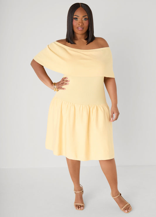 Off The Shoulder Sweater Dress