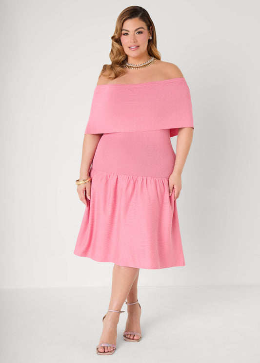 Off The Shoulder Sweater Dress