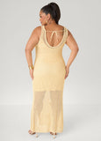 Rosette Crochet Maxi Dress