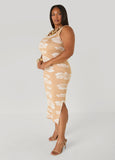 Floral Jacquard Sweater Dress