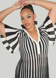 Striped A Line Sweater Dress
