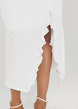 Strapless Drawstring Maxi Dress