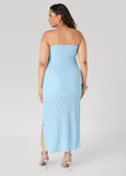 Strapless Textured Maxi Dress