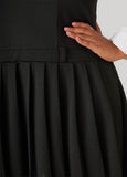 Pleated Poplin Paneled Dress