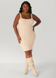 Plus Size Cable Knit Sweater Dress