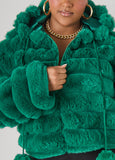 Pom Pom Faux Fur Jacket