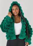 Pom Pom Faux Fur Jacket