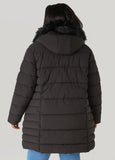 Faux Fur Trimmed Quilted Coat