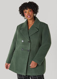 Plus Size Double Breasted Peacoat