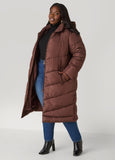 Snap Split Quilted Puffer Coat