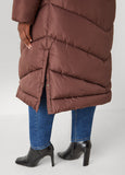 Snap Split Quilted Puffer Coat