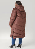 Snap Split Quilted Puffer Coat