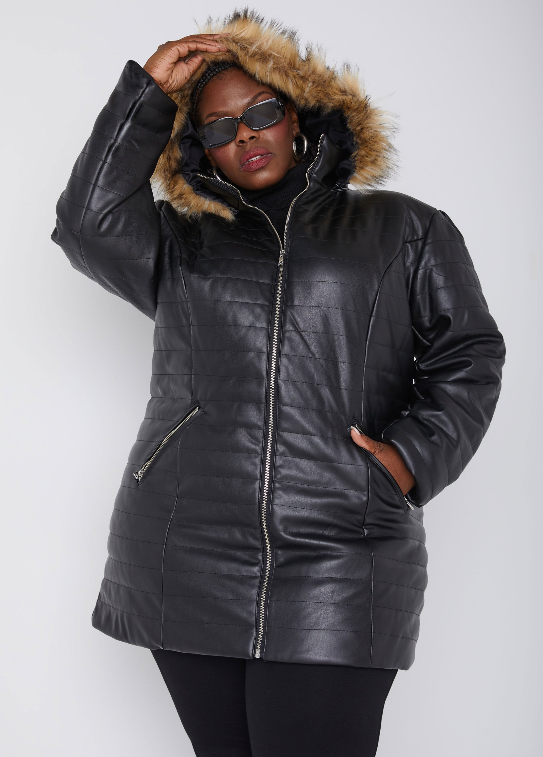 Puffer Jackets Plus Size Puffer Coat Plus Size Black Quilted