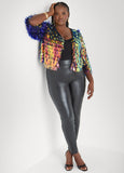 Iridescent Fringed Jacket