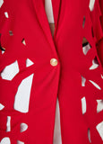Cutout Knit Blazer
