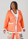 Printed Scuba Blazer