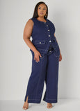 Twill Boyfriend Vest