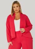 Plus Size Draped Textured Jacket