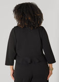 Ruffled Open Front Jacket