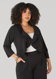 Ruffled Open Front Jacket