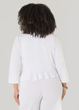 Ruffled Open Front Jacket