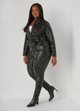 Camo Faux Leather Jacket