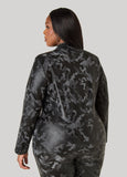 Camo Faux Leather Jacket