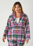 Plaid Boyfriend Blazer