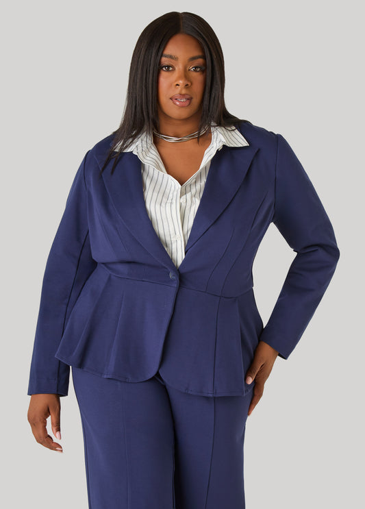 Ponte Peplum Blazer