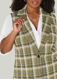 Plaid Boyfriend Vest