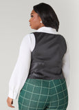 Paneled Plaid Vest