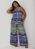 Plaid Zip Front Vest
