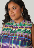 Plaid Zip Front Vest