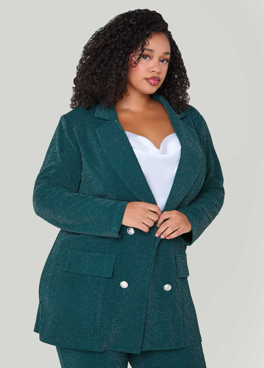 Plus Size Lurex™ Boyfriend Blazer