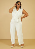 Cropped Crepe Vest