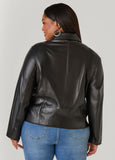 Asymmetric Zip Front Moto Jacket