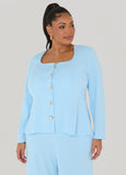 Square Neck Peplum Blazer