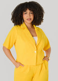 Cropped Crepe Blazer