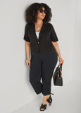 Cropped Crepe Blazer
