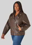 Faux Leather Moto Jacket