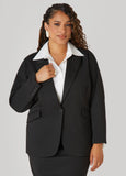 Button Front Ponte Blazer