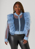 Ruffled Tulle Jacket