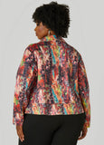 Graffiti Print Moto Jacket