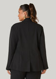 Hammered Button Front Blazer