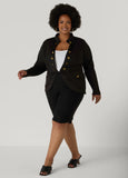 Plus Size Trendy Napoleon Jacket Knitted Military Jacket