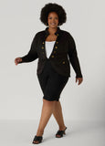 Plus Size Trendy Napoleon Jacket Knitted Military Jacket