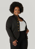 Plus Size Trendy Napoleon Jacket Knitted Military Jacket