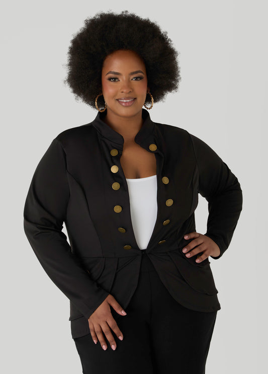 Button Detailed Military Jacket